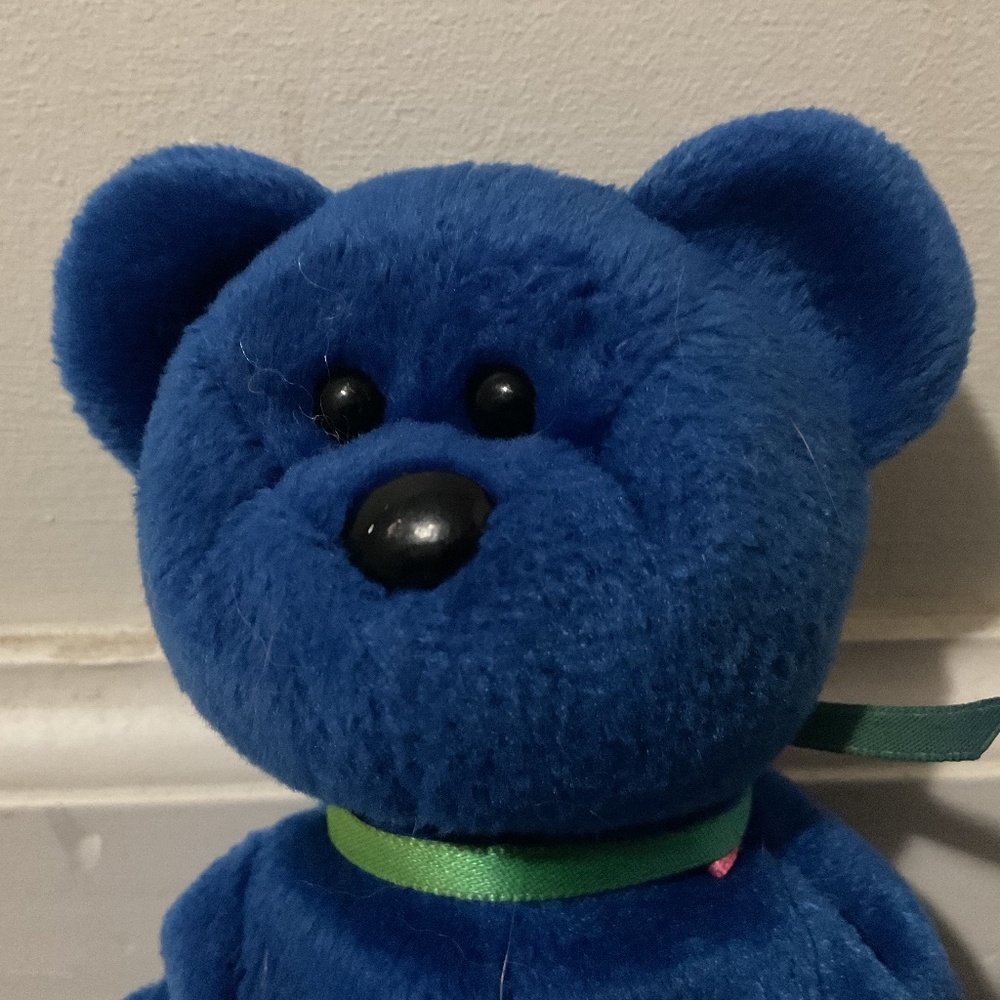 Blue small Beanie Babies teddy bear - Picture 14 of 17